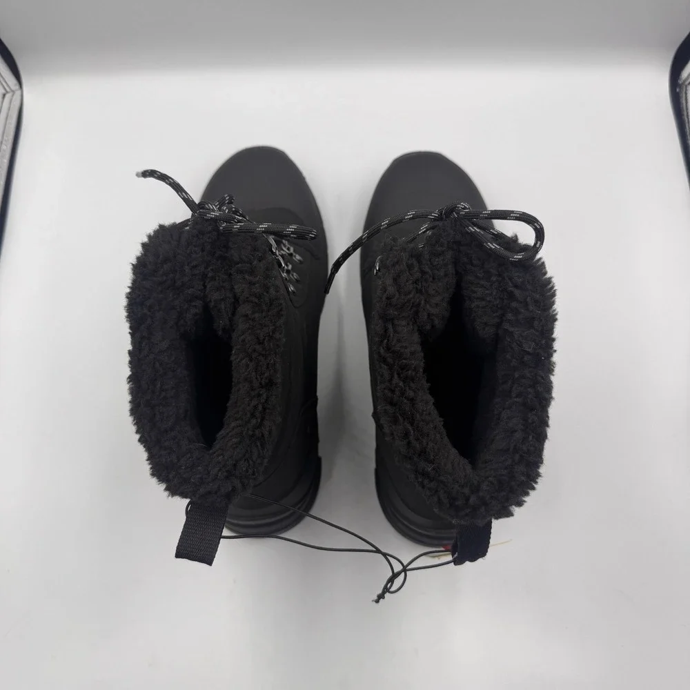 NEW Mens Black Winter Snow Boots Faux Fur Lined -30F Rated Size 9 New